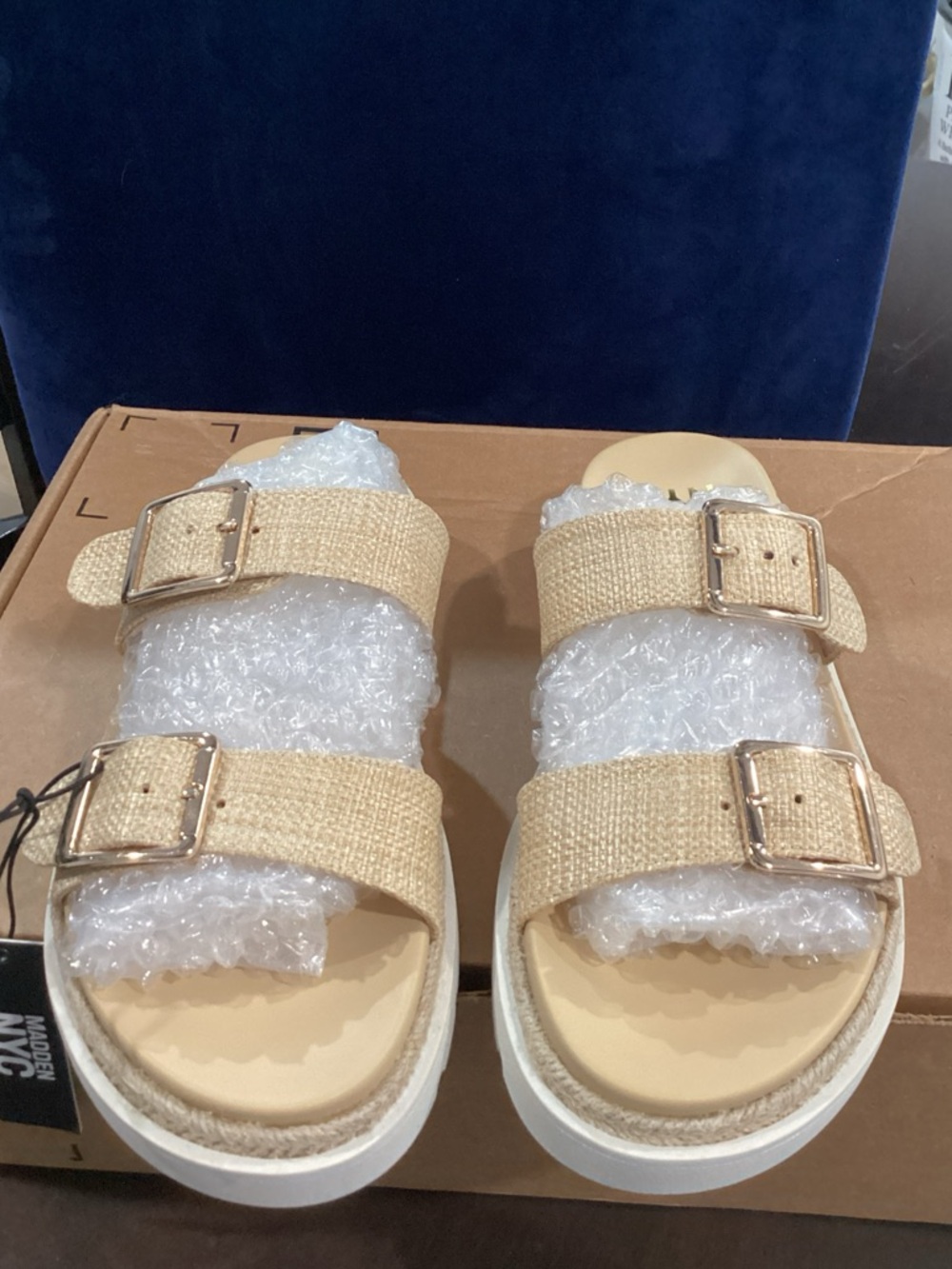 Madden NYCW MNYC Platform Sandal Raffia size 10 - Picture 2 of 8